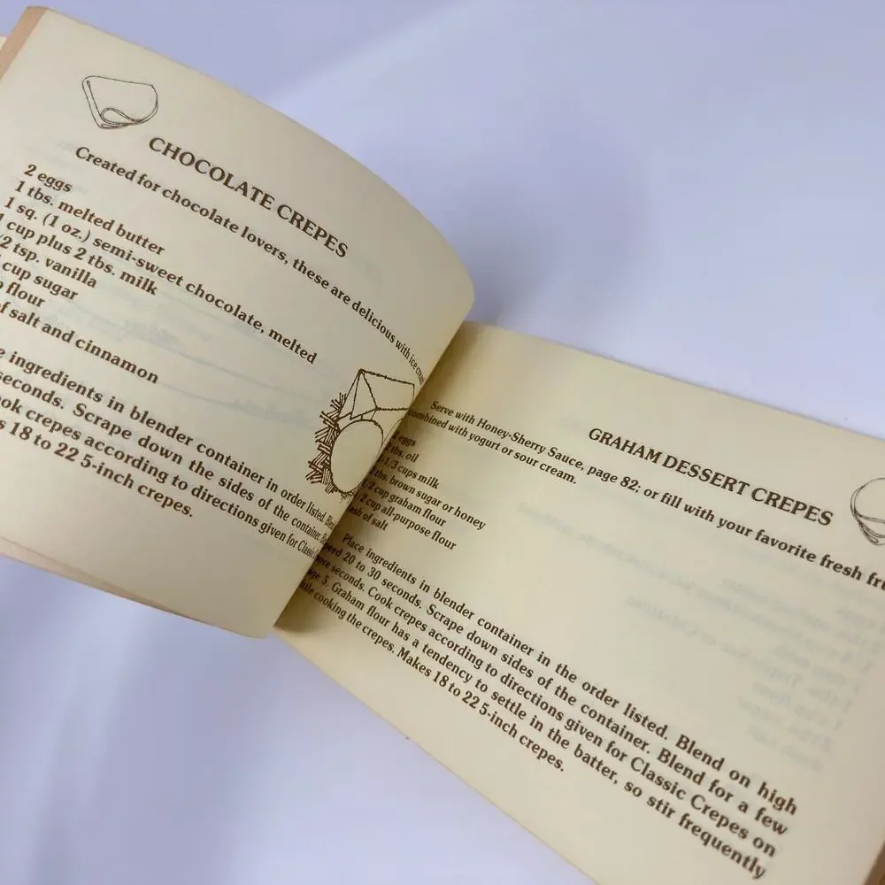 Crepes & Omelets Illustrated Cookbook Bob Coleen Simmons 1976 PB 2 in 1 Recipes